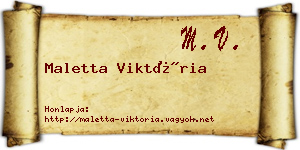 Maletta Viktória névjegykártya
